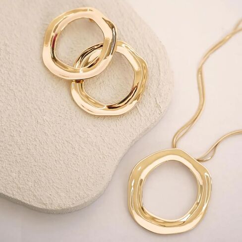 Ettika Stud Earrings For Women. Open Circle Statement Studs. 18K Gold Plated Earrings. Statement Earrings for Women. Jewelry in Kuwait