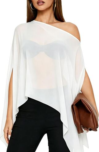 Women Chiffon Cape Shawl Sheer Poncho Top Cover Up Shrugs Shawl Evening Dresses Wedding Party Shawl Tops in Saudi Arabia