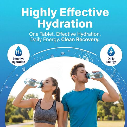 Hydrogen Water Tablets with Magnesium, 12PPM H2 Molecular Hydrogen Tablets for Drinking Water, Mineral Supplements for Focus, Energy Boost, Healthy Aging, 60 Count 2 Month Supply in Saudi Arabia