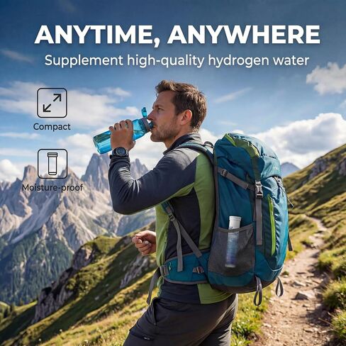 Hydrogen Water Tablets with Magnesium, 12PPM H2 Molecular Hydrogen Tablets for Drinking Water, Mineral Supplements for Focus, Energy Boost, Healthy Aging, 60 Count 2 Month Supply in Saudi Arabia