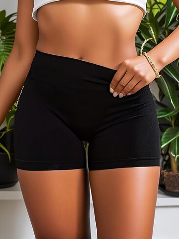 Professional Women Workout Shorts Seamless High Waisted Contour Gym Yoga Biker Shorts Fitness Running in Kuwait