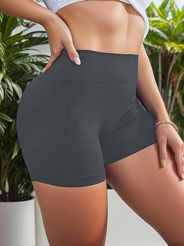 Professional Women Workout Shorts Seamless High Waisted Contour Gym Yoga Biker Shorts Fitness Running in Kuwait
