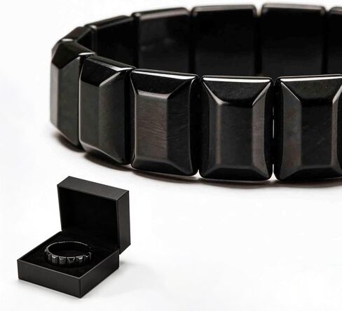 Hematite Bracelets Retirement Gift for Woman Men, Natural Pure Black Hematite Stones Handmade Bracelets, Stretch Beads Inspirational Jewelry Meaningful Retirement Gifts in Saudi Arabia