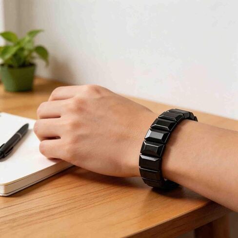 Hematite Bracelets Retirement Gift for Woman Men, Natural Pure Black Hematite Stones Handmade Bracelets, Stretch Beads Inspirational Jewelry Meaningful Retirement Gifts in Saudi Arabia
