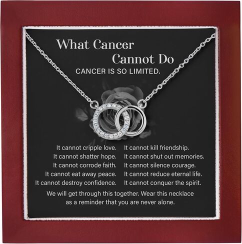 Necklace For Women For Courage Against Cancer - Inspirational Jewelry Survivor Necklaces, What Cancer Cannot Do Cancer Is So Limited Perfect Pair Necklace, Cancer Awareness Necklace Gift For Her. in Saudi Arabia