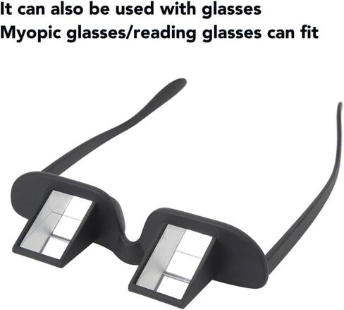 Lazy Glasses 90 Degree Horizontal Prism Glasses for Laying Down Reading and Watching TV Lazy Spectacles Glasses Over Glasses HD Reading Glasses, Myopia Presbyopic usable, Neck Pain Relief, Unisex in Saudi Arabia