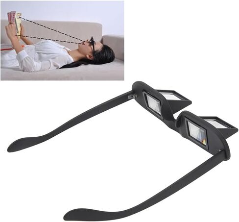 Lazy Glasses 90 Degree Horizontal Prism Glasses for Laying Down Reading and Watching TV Lazy Spectacles Glasses Over Glasses HD Reading Glasses, Myopia Presbyopic usable, Neck Pain Relief, Unisex in Saudi Arabia