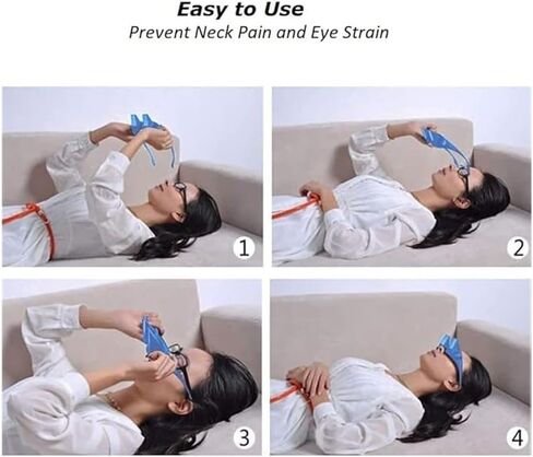 Lazy Glasses 90 Degree Horizontal Prism Glasses for Laying Down Reading and Watching TV Lazy Spectacles Glasses Over Glasses HD Reading Glasses, Myopia Presbyopic usable, Neck Pain Relief, Unisex in Saudi Arabia