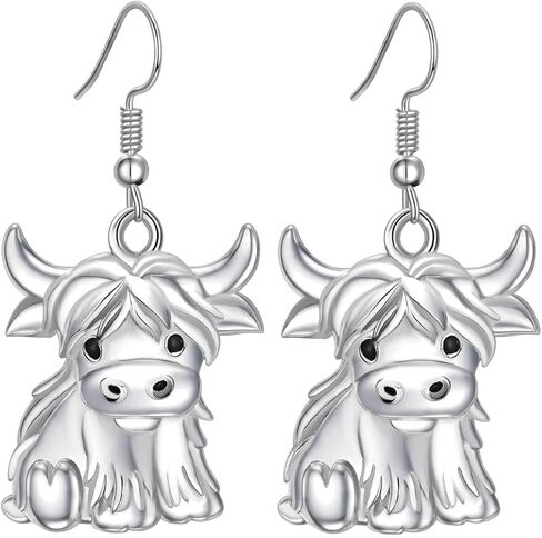 Highland Cow Earrings for Women Highland Cow Dangle Drop Earrings Scottish Highland Cattle Jewelry Gifts for Cow Lovers in Saudi Arabia