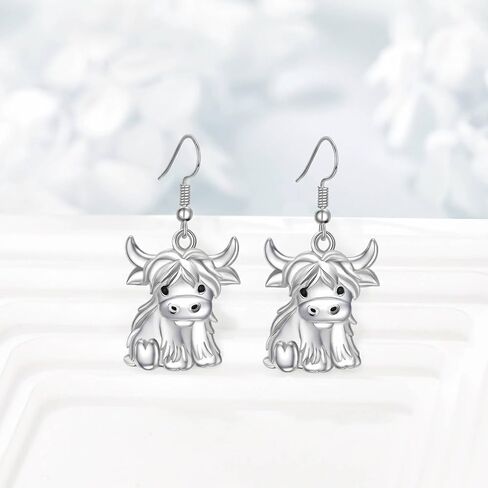 Highland Cow Earrings for Women Highland Cow Dangle Drop Earrings Scottish Highland Cattle Jewelry Gifts for Cow Lovers in Saudi Arabia