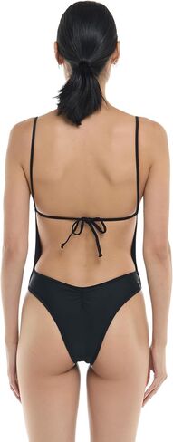 Body Glove Women's Claire One-piece Swimsuit – V-Neck, Ruched Back, Adjustable Tie, Cheeky Coverage in Kuwait