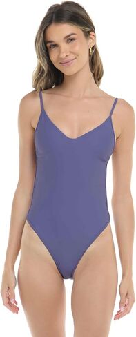 Body Glove Women's Claire One-piece Swimsuit – V-Neck, Ruched Back, Adjustable Tie, Cheeky Coverage in Kuwait