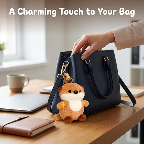 2Pcs Otter Plush, Cute Bag Charms for Women Teens Animal Lovers, Suitable for handbags, wallets, backpacks and car keys in Saudi Arabia