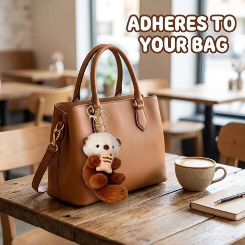 2Pcs Otter Plush, Cute Bag Charms for Women Teens Animal Lovers, Suitable for handbags, wallets, backpacks and car keys in Saudi Arabia