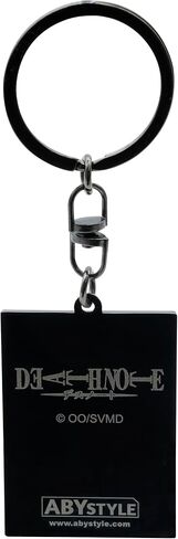 ABYSTYLE Death Note Accessories L Keychain عدسي العدالة سلسلة مفاتيح معدنية مثالية كهدية مذكرة الموت - Anime Manga Merch الرسمية للجماهير in Kuwait