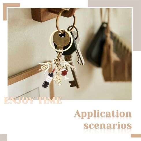 Red Wine Bottle Keychain Keyring for Women Men Backpack Bag Charm for Handbag Tote Bag Accesspries for Women Men Sommelier Wine Lover Birthday Gift Keychain Keyring for Car Key Keychains in Saudi Arabia
