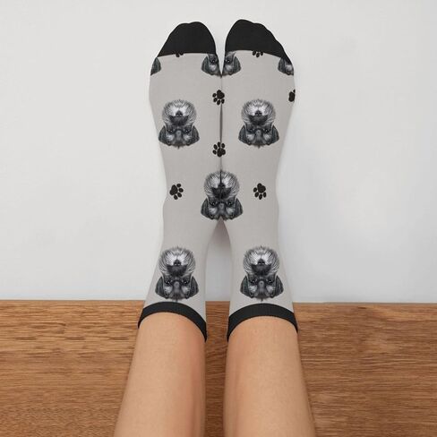 Giinly Schnauzer Dog Socks Novelty Funny Crew Socks Crazy Gifts For Men Women in Saudi Arabia