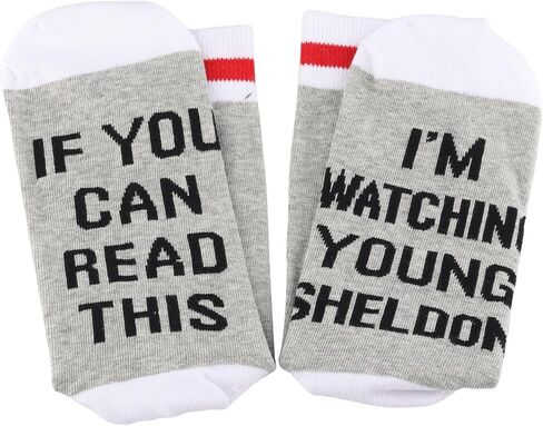 TSOTMO TV Show Socks If You Can Read This I'M Watching Funny Family Socks TV Fans Gift for Men Women (Young Socks) in Kuwait