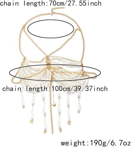 Multi-Layered Pearl Body Chain Tops Sexy Sparkly beaded Bra Nightclub Beach Bikini Rave Crop for Women in Saudi Arabia