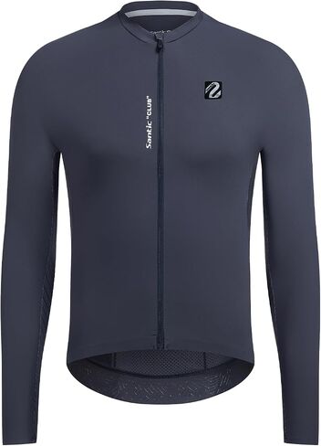 قميص رجالي لركوب الدراجات من Santic بأكمام طويلة وسحاب كامل لركوب الدراجات لربيع وصيف MTB/دراجة الطريق مع جيوب in Kuwait