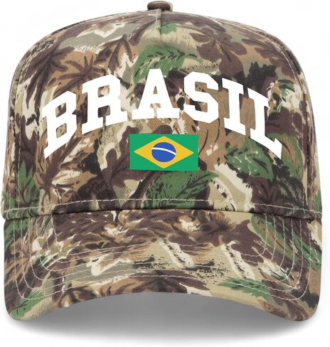 Brasil Vintage Trucker Hat | Brazil Flag | Premium Snapback Baseball Hat for Men & Women in Kuwait