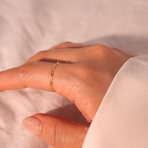 Heart Syndrome Permanent jewelry 14K Gold Filled Ring Clip Chain Rings Permanent Gold Chain Ring for Her in Kuwait