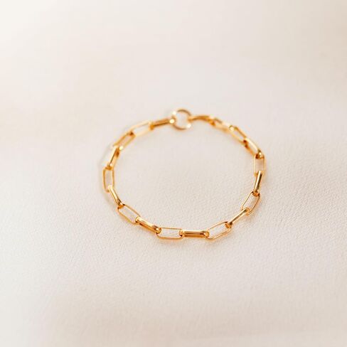 Heart Syndrome Permanent jewelry 14K Gold Filled Ring Clip Chain Rings Permanent Gold Chain Ring for Her in Kuwait