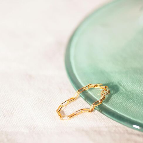 Heart Syndrome Permanent jewelry 14K Gold Filled Ring Clip Chain Rings Permanent Gold Chain Ring for Her in Kuwait
