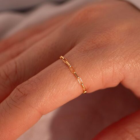 Heart Syndrome Permanent jewelry 14K Gold Filled Ring Clip Chain Rings Permanent Gold Chain Ring for Her in Kuwait