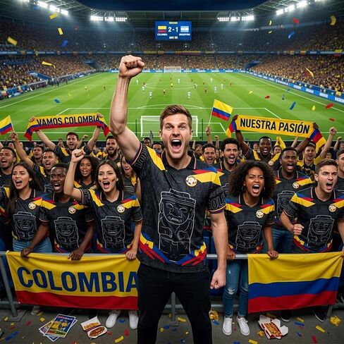 Colombia Jersey Men, Colombia Soccer Jersey for Men, Colombian Soccer Shirt, Soccer Jerseys for Football Fans in Kuwait