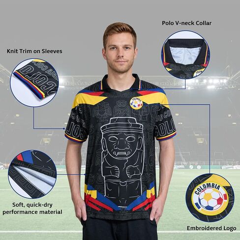 Colombia Jersey Men, Colombia Soccer Jersey for Men, Colombian Soccer Shirt, Soccer Jerseys for Football Fans in Kuwait