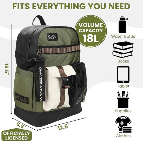 Bioworld Star Wars The Mandalorian Green 18.5" Backpack in Kuwait