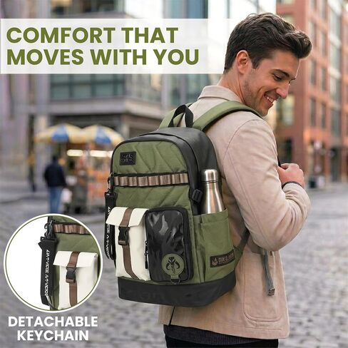Bioworld Star Wars The Mandalorian Green 18.5" Backpack in Kuwait