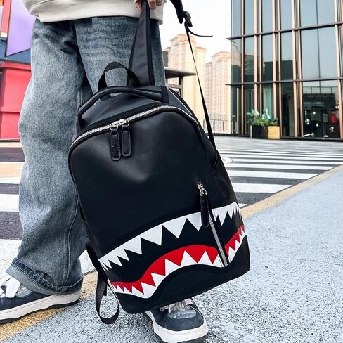 Vintage Stylish Backpack - Laptop PU Leather Rucksack, Lightweight Commuter & Travel Bag, Unisex Fashion Daypack (Black, One Size) in Kuwait