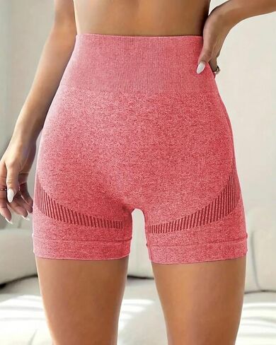 Women's high Waisted Seamless Yoga Shorts Compression and Fitness Yoga Shorts Shapewear and Stretch Fitness Sportswear in Kuwait