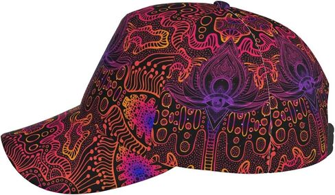 Psychadelic Trippy Abstract Baseball Cap Snapback Hats Adjustable Trucker Hat for Men Women in Saudi Arabia