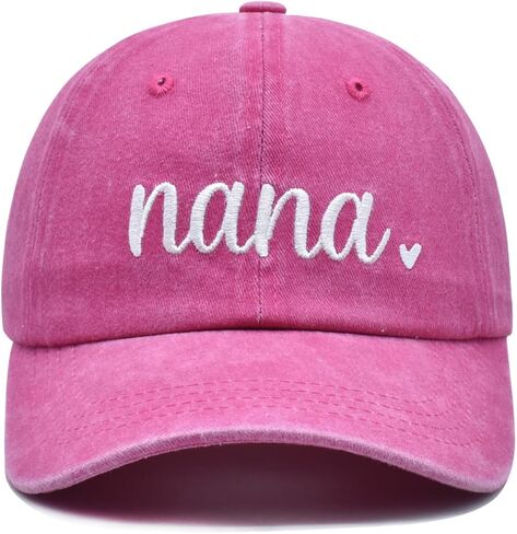 Nana Hat for Women, Nana Gifts for Grandma, Adjustable Embroidered Washed Denim Nana Baseball Cap in Saudi Arabia