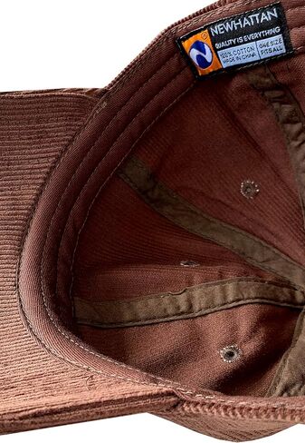 Newhattan Solid Corduroy 100% Cotton Vintage Unisex Baseball Adjustable Polo Trucker Cap Hat (Brown) in Saudi Arabia