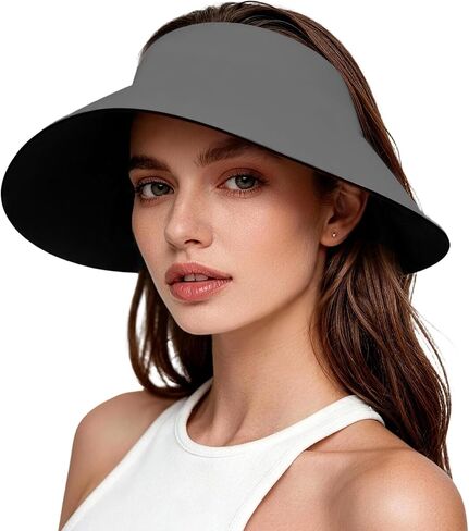 Beach Sunproof Visor Hats for Women with Topless Wide Brim On Holiday,Packable & Travel-Friendly Beach Accessories in Saudi Arabia