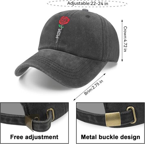 Gifts for Mom, Mom Hat for Women Mothers Day Embroidered Adjustable Baseball Cap Black in Saudi Arabia