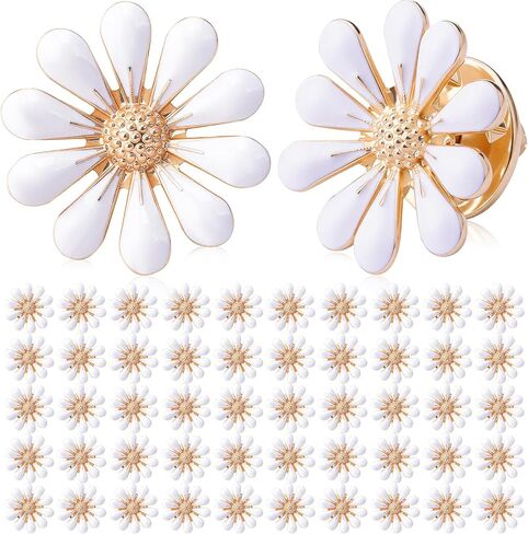 Liliaafar Daisy Pins دبابيس ودبابيس للنساء جائزة زهرة المينا التلبيب دبوس للممرضات والقمصان واللباس والقماش in Kuwait