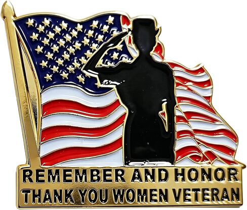USA Thank You Women Veterans Day Lapel Pin Badge Brooch Decorations Gifts Memorabilia in Saudi Arabia