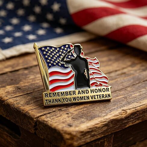 USA Thank You Women Veterans Day Lapel Pin Badge Brooch Decorations Gifts Memorabilia in Saudi Arabia