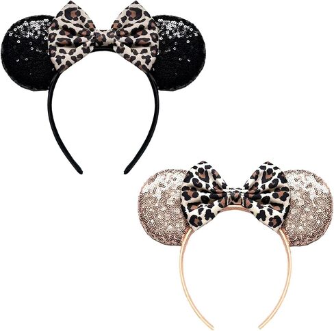 2Pcs Mouse Ear Headband for Women Adult, Cosplay Party Daily Hair Accessory in Saudi Arabia