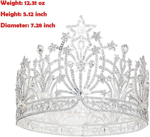 Crystal Tiaras and Crowns for Women, Rhinestone Princess Queen Diadem Crown Tall Large Pageant Crowns, Wedding Tiara Hair Accessories Headpieces Head Jewelry for Bride ﻿ in Saudi Arabia