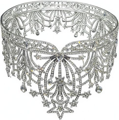 Crystal Tiaras and Crowns for Women, Rhinestone Princess Queen Diadem Crown Tall Large Pageant Crowns, Wedding Tiara Hair Accessories Headpieces Head Jewelry for Bride ﻿ in Saudi Arabia