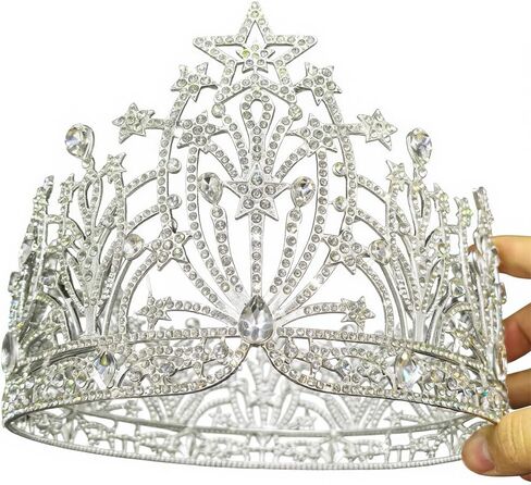 Crystal Tiaras and Crowns for Women, Rhinestone Princess Queen Diadem Crown Tall Large Pageant Crowns, Wedding Tiara Hair Accessories Headpieces Head Jewelry for Bride ﻿ in Saudi Arabia