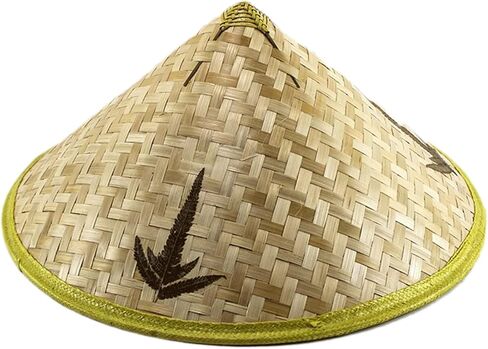 Chinese Hand-Woven Conical Hat, Adult Asian Straw Farmer Hat for Gardening, Fishing, Cosplay, 23 Inch in Saudi Arabia