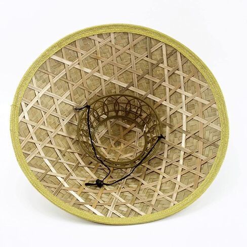 Chinese Hand-Woven Conical Hat, Adult Asian Straw Farmer Hat for Gardening, Fishing, Cosplay, 23 Inch in Saudi Arabia