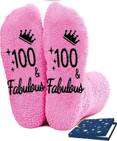 100 Year Old Gifts, 100th Birthday Gifts for Women Mom Grandma, Socks Gift in Saudi Arabia
